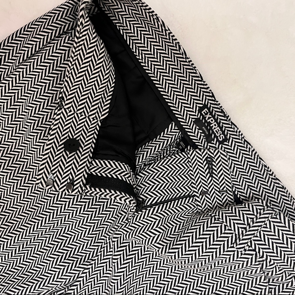 Express Black and White Editor Pant